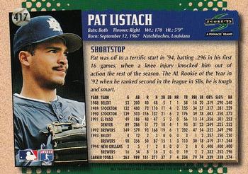 1995 Score #417 Pat Listach Back