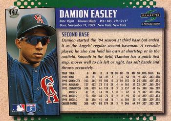 1995 Score #447 Damion Easley Back