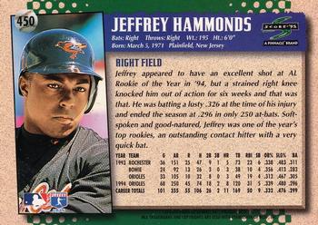 1995 Score #450 Jeffrey Hammonds Back