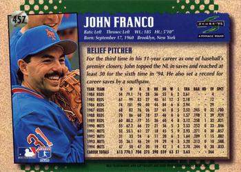 1995 Score #457 John Franco Back
