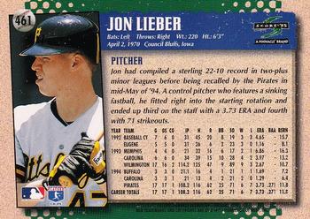 1995 Score #461 Jon Lieber Back