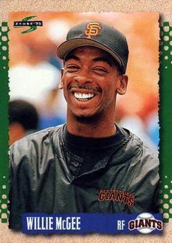 1995 Score #466 Willie McGee Front
