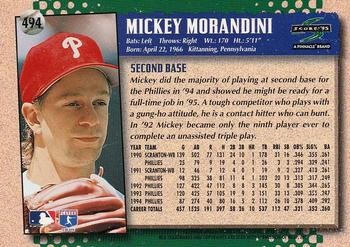 1995 Score #494 Mickey Morandini Back