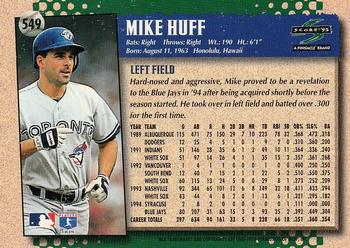 1995 Score #549 Mike Huff Back