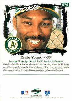 1995 Score #576 Ernie Young Back