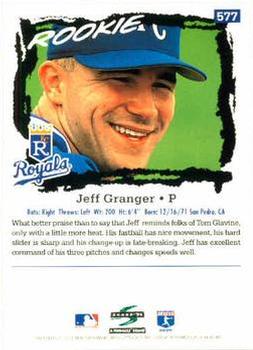 1995 Score #577 Jeff Granger Back