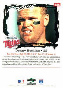 1995 Score #585 Denny Hocking Back