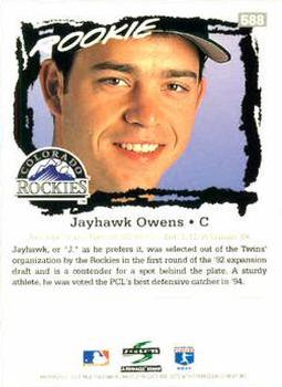 1995 Score #588 Jayhawk Owens Back