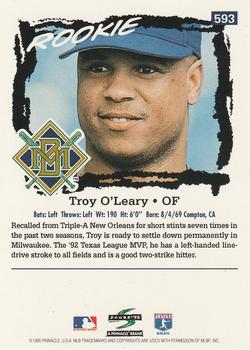 1995 Score #593 Troy O'Leary Back