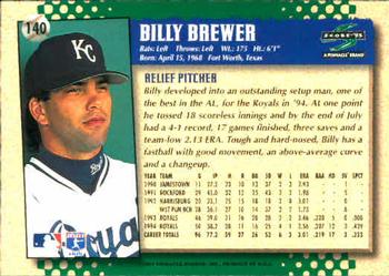 1995 Score #140 Billy Brewer Back