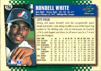 1995 Score #147 Rondell White Back