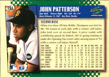 1995 Score #151 John Patterson Back