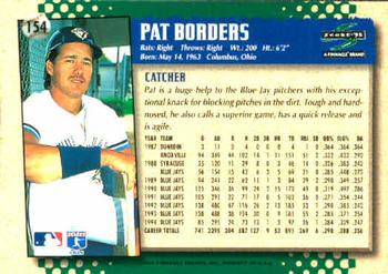 1995 Score #154 Pat Borders Back