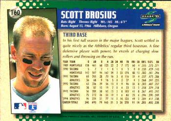 1995 Score #160 Scott Brosius Back