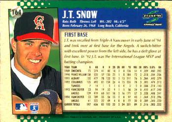 1995 Score #164 J.T. Snow Back