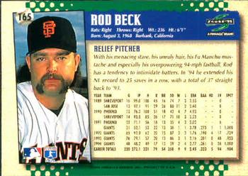 1995 Score #165 Rod Beck Back