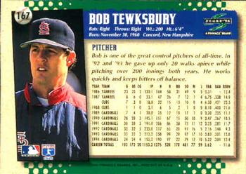 1995 Score #167 Bob Tewksbury Back
