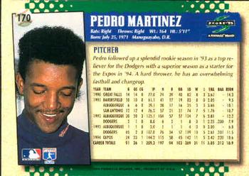 1995 Score #170 Pedro Martinez Back