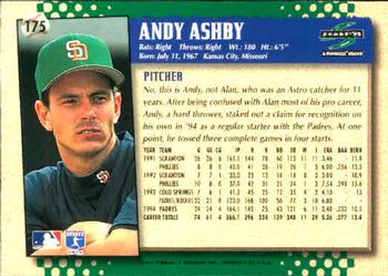 1995 Score #175 Andy Ashby Back