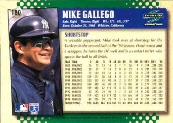 1995 Score #180 Mike Gallego Back