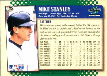 1995 Score #195 Mike Stanley Back