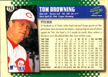 1995 Score #197 Tom Browning Back