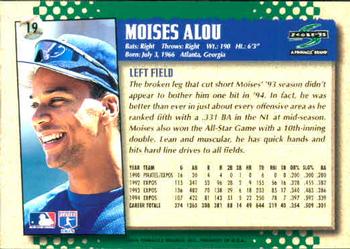 1995 Score #19 Moises Alou Back