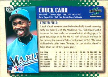 1995 Score #224 Chuck Carr Back