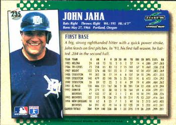 1995 Score #235 John Jaha Back