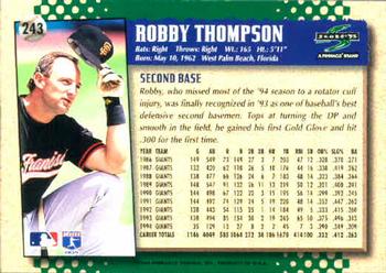 1995 Score #243 Robby Thompson Back