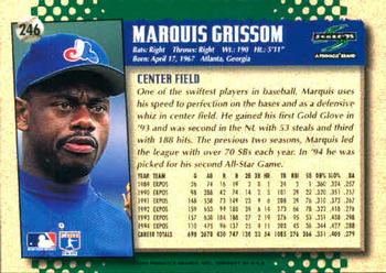 1995 Score #246 Marquis Grissom Back