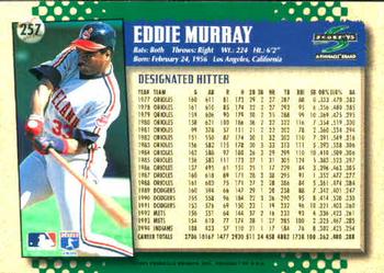 1995 Score #257 Eddie Murray Back