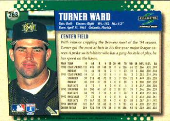 1995 Score #263 Turner Ward Back