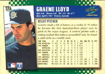 1995 Score #275 Graeme Lloyd Back