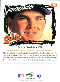 1995 Score #284 Mark Smith Back