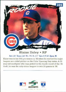 1995 Score #289 Blaise Ilsley Back