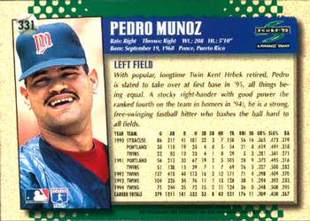 1995 Score #331 Pedro Munoz Back