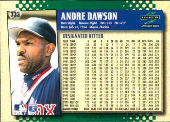 1995 Score #333 Andre Dawson Back