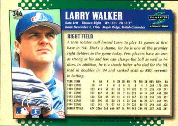 1995 Score #346 Larry Walker Back