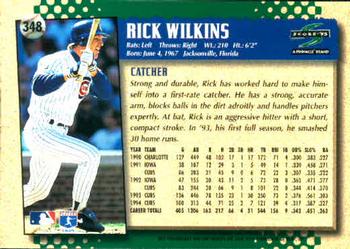 1995 Score #348 Rick Wilkins Back