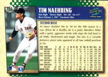 1995 Score #355 Tim Naehring Back