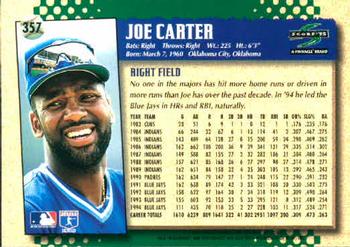1995 Score #357 Joe Carter Back