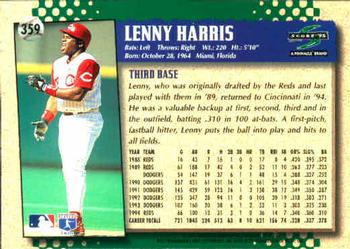 1995 Score #359 Lenny Harris Back