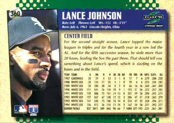 1995 Score #360 Lance Johnson Back