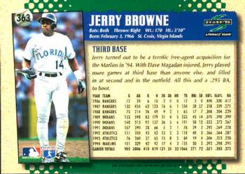 1995 Score #363 Jerry Browne Back