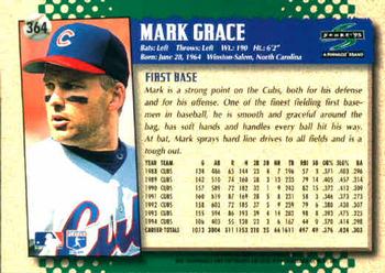 1995 Score #364 Mark Grace Back
