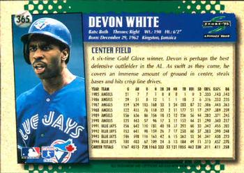 1995 Score #365 Devon White Back