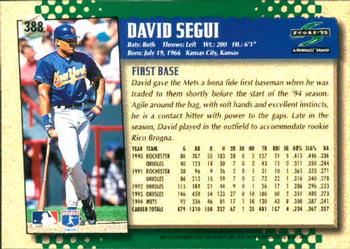 1995 Score #388 David Segui Back