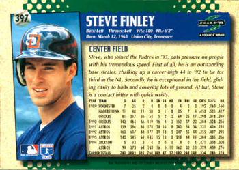 1995 Score #397 Steve Finley Back