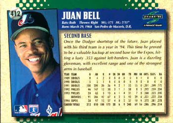 1995 Score #412 Juan Bell Back